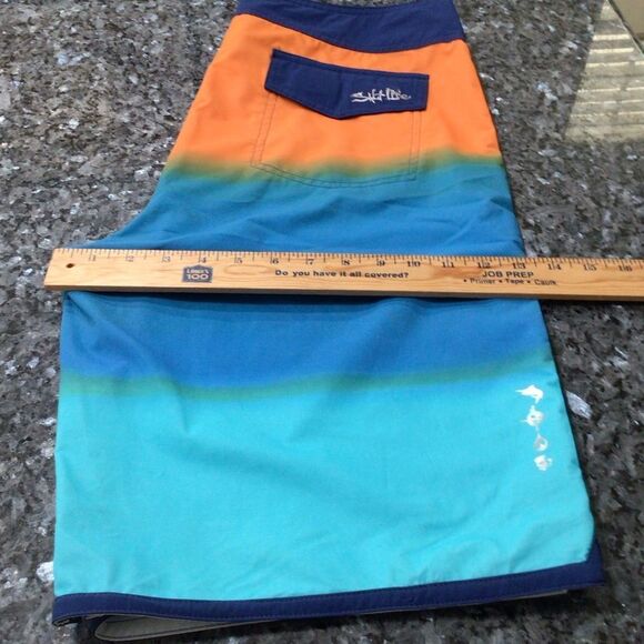 SALT LIFE SLX-QD Board Shorts Size 34, Orange, Blue, Black - Picture 6 of 10